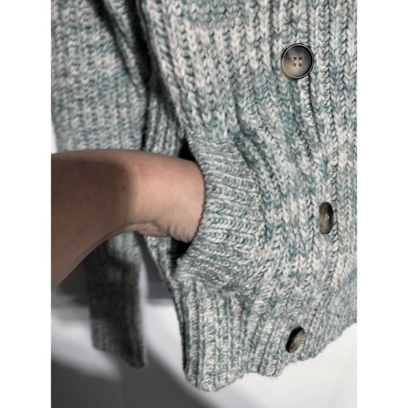 American Eagle knitted wool, alpaca, mohair blend front sweater woman small - Picture 4 of 8